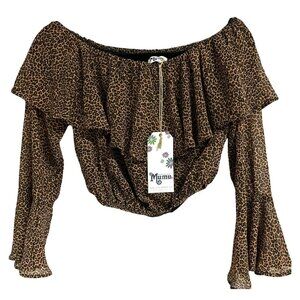 Show Me Your Mumu Leopard Top XS